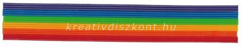 Viasz kerek, szivárvány csíkok, 18 db