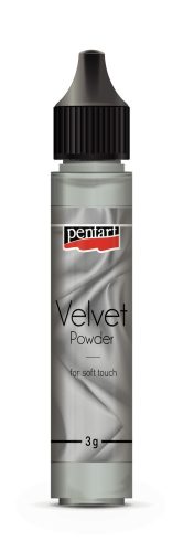 Pentart Bársonypor, szürke min. 3 g