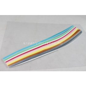 Quilling papírszett, pasztel színek, 30 cm x 3 mm 300 db