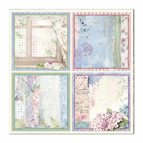 Stamperia kétoldalas papír 31,5x30 cm - 4 lap SBB697