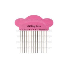 Quilling fésű fém, műanyag nyéllel