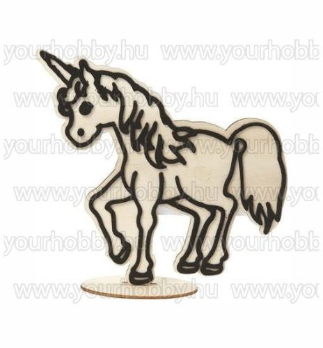 Fa Unikornis talppal 20x16 cm